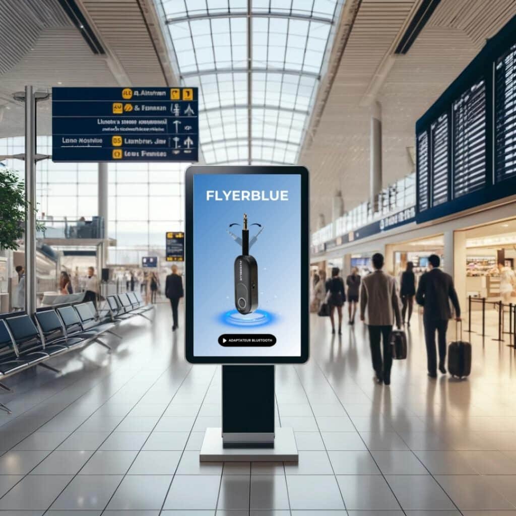 FlyerBlue à l'aéroport