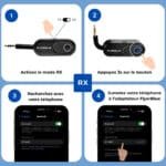 Mode d'Emploi mode RX adaptateur bluetooth pour avion FlyerBlue