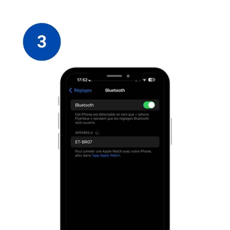 Étape 3 : Recherchez l'adaptateur avec votre téléphone