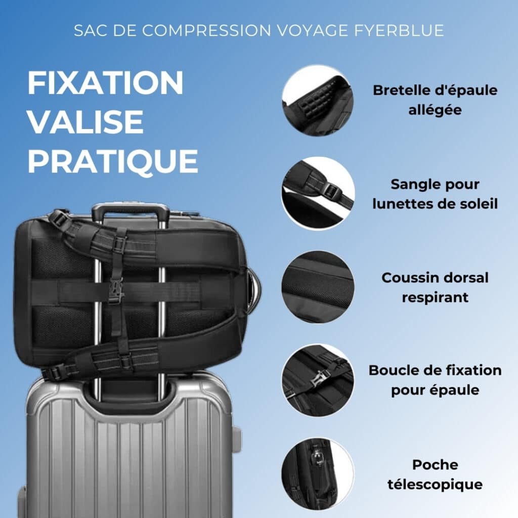 Sac à dos compression FlyerBlue 30 litres