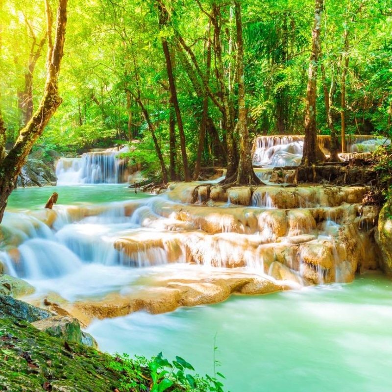 Waterfalls Erawan National Park Thailande